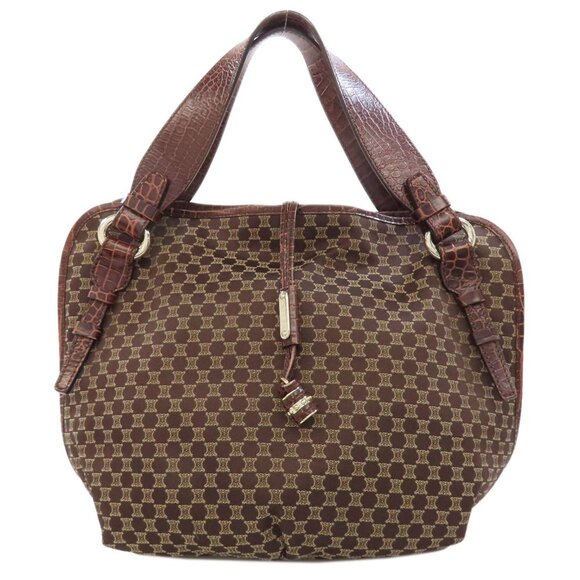 CELINE Brown Leather Tote Bag - Picture 1 of 11